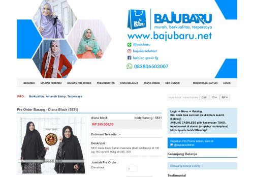 
                            4. Keranjang Belanja - Bajubaru.net