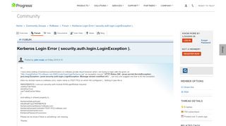 
                            4. Kerberos Login Error ( security.auth.login.LoginException ...