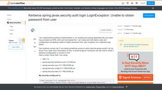 
                            2. Kerberos spring javax.security.auth.login.LoginException: Unable ...