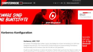 
                            9. Kerberos, UDP, TCP - Kerberos-Konfiguration - TecChannel Workshop