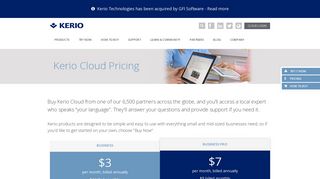 
                            2. Kerio Cloud - Messenging Pricing | Kerio Technologies