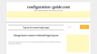 
                            7. kerio custom login page | | configuration-guide.com