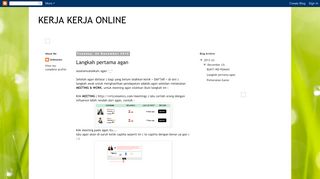 
                            8. KERJA KERJA ONLINE: Langkah pertama agan