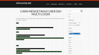 
                            2. kerjaonline: Cara mengetahui user ssh multi login