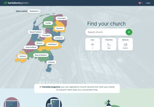 
                            2. Kerkdienstgemist.nl - 1378 kerken in Nederland