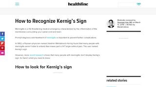 
                            4. Kernig Sign: Signs of Meningitis, Brudzinksi, and Nuchal Rigidity