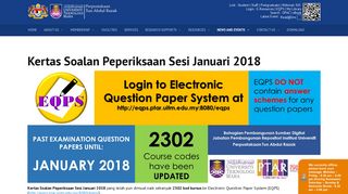 
                            2. Kertas Soalan Peperiksaan Sesi Januari 2018 - UiTM Library