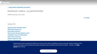 
                            7. Keskeiset maksu - PayPal