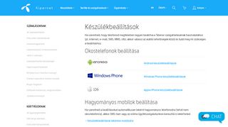 
                            7. Készülékbeállítások - Telenor