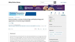 
                            12. Ketone bodies: a review of physiology, pathophysiology and ...