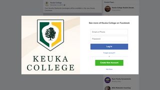 
                            6. Keuka College - Your favorite Starbucks beverages will be... | Facebook