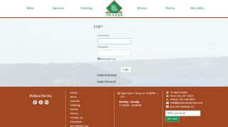 
                            4. Keuka Restaurant - Login