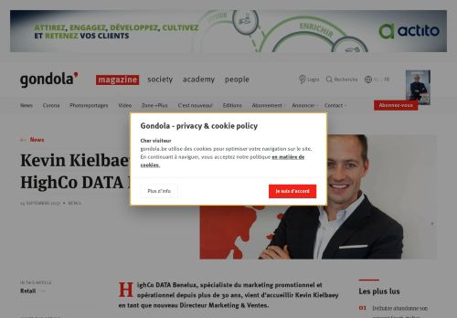 
                            8. Kevin Kielbaey rejoint HighCo DATA Benelux | Gondola