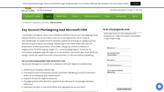 
                            9. Key Account Management med Microsoft CRM - Planlægningsmodul