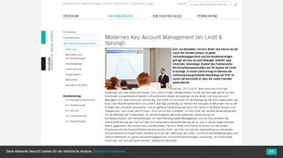 
                            13. Key Account Managment bei Lindt und Sprüngli - FH Aachen