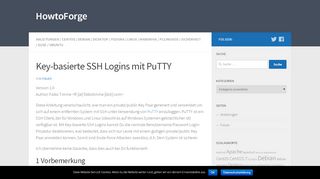 
                            12. Key-basierte SSH Logins mit PuTTY - HowtoForge