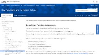 
                            7. Key Functions and Keyboard Setup - IBM