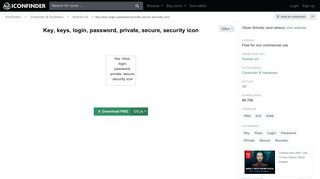 
                            4. Key, keys, login, password, private, secure, security icon