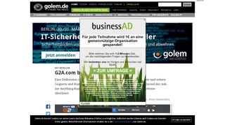 
                            13. Key-Reseller: G2A.com blamiert sich bei Fragerunde - Golem.de