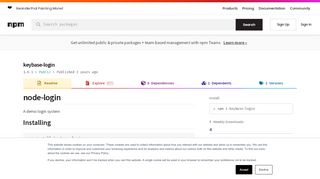 
                            10. keybase-login - npm
