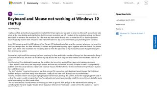 
                            7. Keyboard and Mouse not working at Windows 10 startup - Microsoft ...