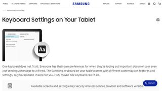 
                            1. Keyboard Settings on Your Tablet - Samsung