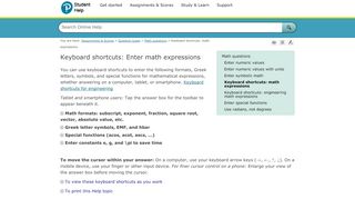 
                            11. Keyboard shortcuts for entering math expressions