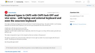 
                            4. Keyboard types in CAPS with CAPS lock OFF and vice versa - with ...