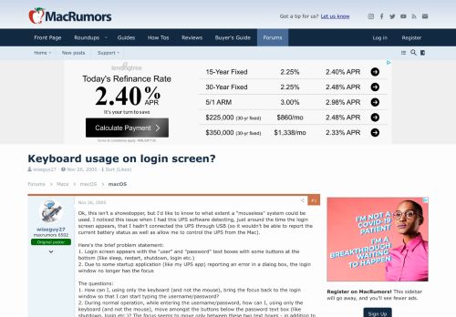 
                            12. Keyboard usage on login screen? | MacRumors Forums