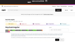 
                            11. keycloak-angular - npm