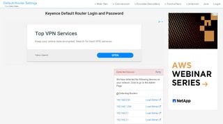 
                            6. Keyence Default Router Login and Password - Clean CSS