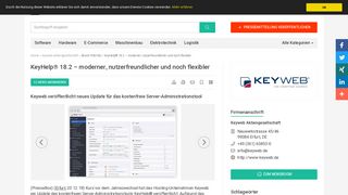 
                            9. KeyHelp® 18.2 – moderner, nutzerfreundlicher und noch flexibler ...