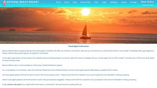 
                            12. Keyonna Beach Resort Travel Agent Information