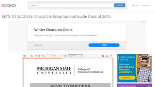 
                            9. KEYS TO SUCCESS Clinical Clerkship Survival Guide Class of PDF