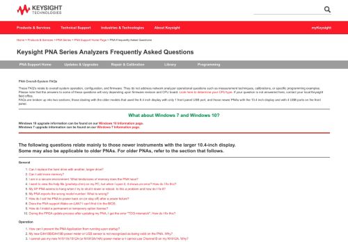 
                            13. Keysight PNA System Frequently Asked Questions