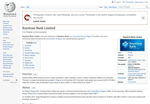 
                            8. Keystone Bank Limited - Wikipedia