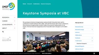 
                            8. Keystone Symposia | Vienna BioCenter | Research Institute of ...