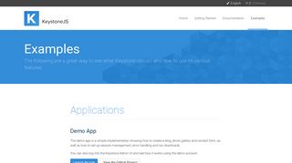 
                            4. KeystoneJS · Sample applications