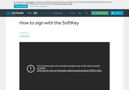 
                            13. Keytrade Bank | How to sign with the SoftKey