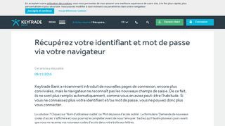 
                            11. Keytrade Bank | Récupérez votre identifiant et mot de passe via votre ...