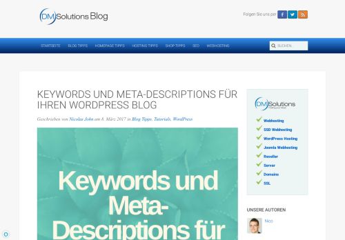
                            10. Keywords und Meta-Descriptions für Ihren WordPress Blog | DM ...