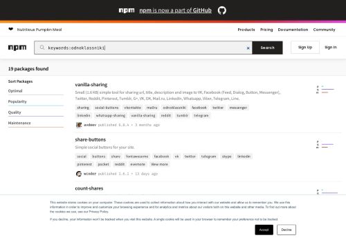 
                            12. keywords:odnoklassniki - npm search