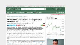 
                            13. Kfz Kredit Widerruf: Diesel zurückgeben bei der Ford-Bank - 01.12.2018