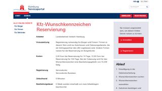 
                            11. Kfz-Wunschkennzeichen Reservierung - Hamburg-Gateway