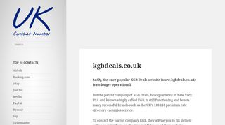 
                            8. kgbdeals.co.uk – UK Contact Number