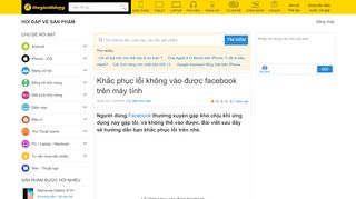 
                            2. Khắc phục lỗi không vào được facebook trên máy tính - Thegioididong ...