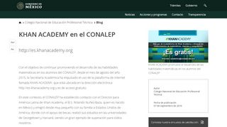 
                            8. KHAN ACADEMY en el CONALEP | Colegio Nacional de Educación ...