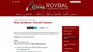 
                            11. Khan Academy- Free SAT Classes – Students – Roybal Learning ...