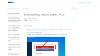 
                            11. Khan Academy : How to Login & FAQs – KIPP NJ Help Center