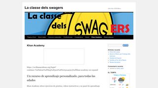 
                            12. Khan Academy | La classe dels swagers - XTEC Blocs